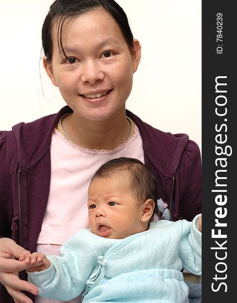 Photo of baby and his mother. Photo of baby and his mother.