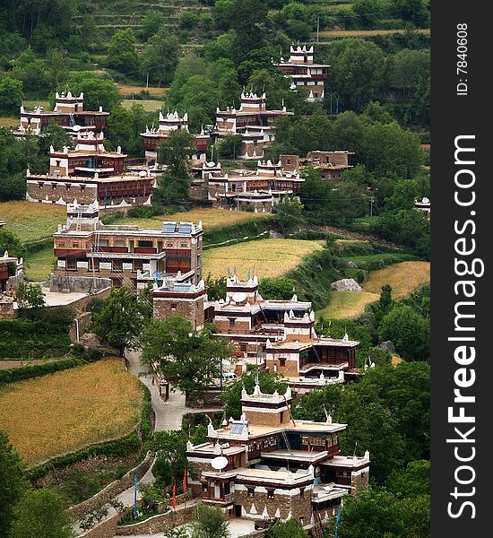 Tibetan House, at Jia Ju, Sichuan, China