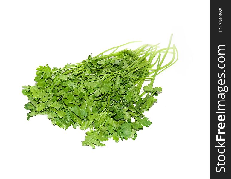 Bright fresh greens a bunch for meal preparation. Bright fresh greens a bunch for meal preparation
