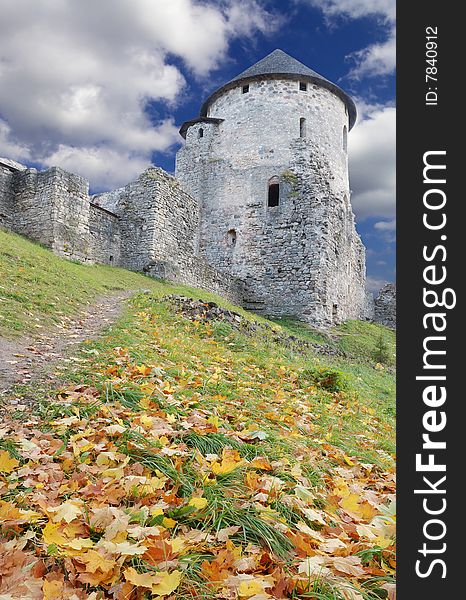 Ruins of an ancient castle Cesis in the autumn. Ruins of an ancient castle Cesis in the autumn.