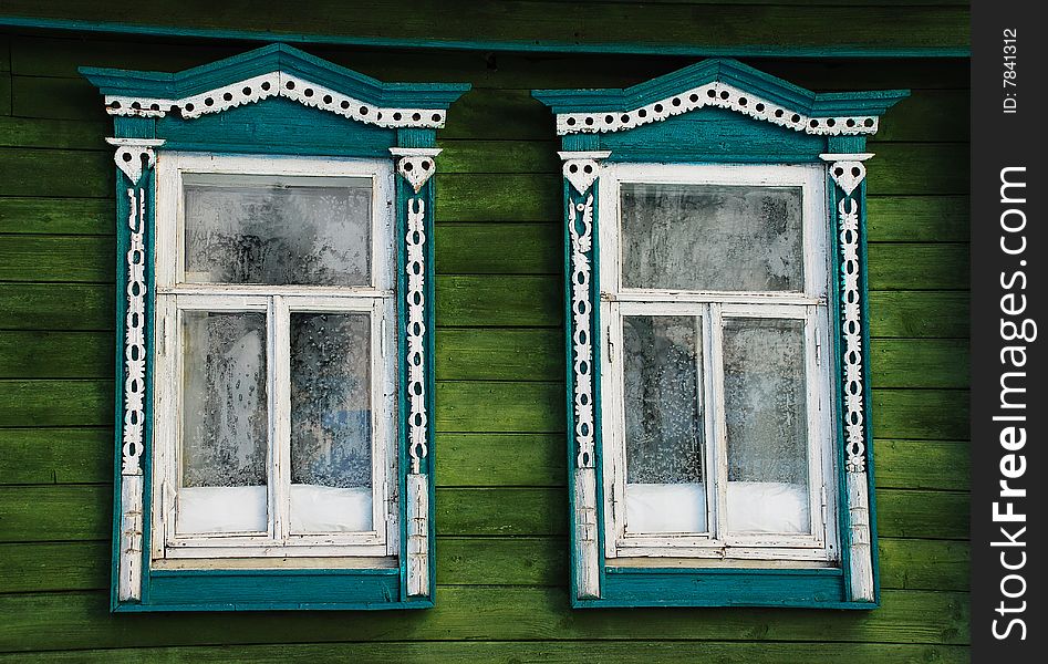 House Window In Russian Village