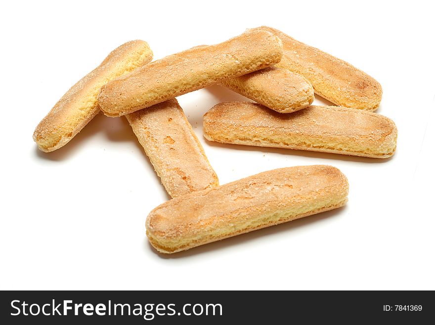 Biscuits isolated on white background