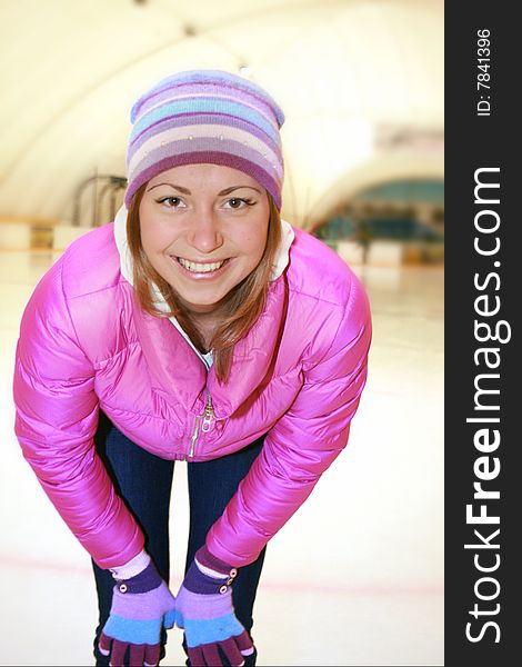 Beautiful girl  on skates