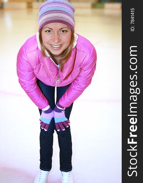 Beautiful girl  on skates