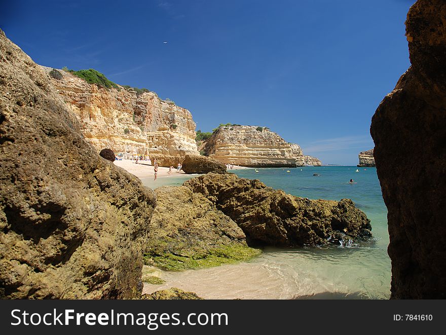 Beach at the Algarve, Portugal. Beach at the Algarve, Portugal