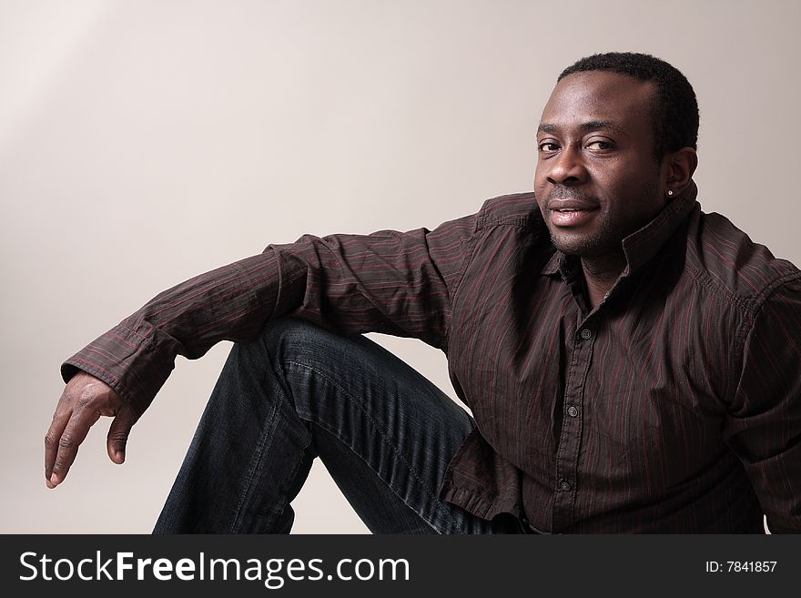 Portrait of a young man in the studio. Portrait of a young man in the studio