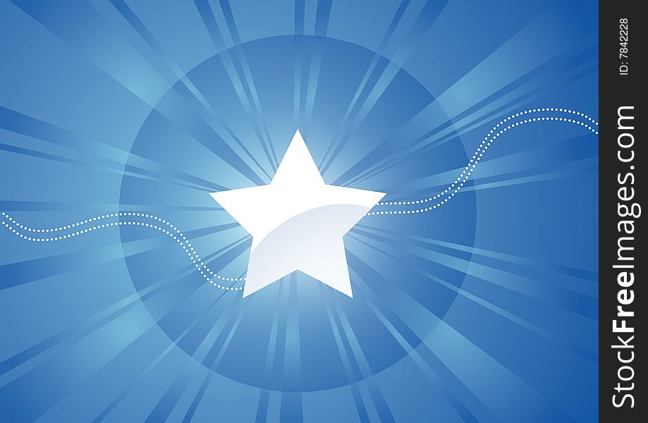 Star art blue background