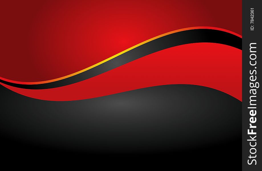 Abstract wavy style colorful red background, also
