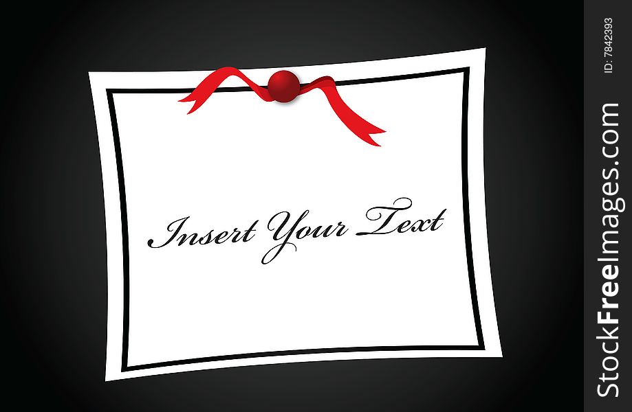 Insert your text template in black background,