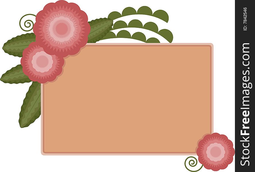 Flowers & leaves banner