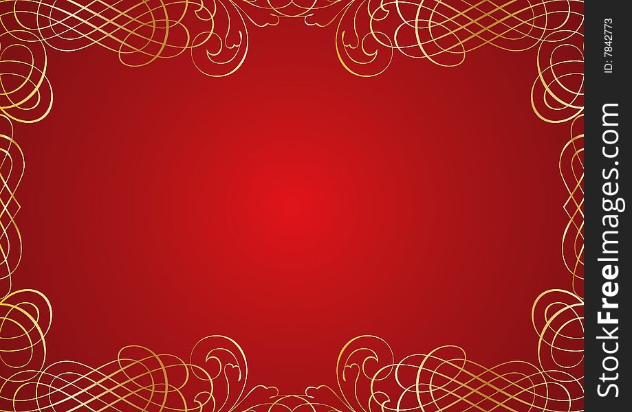 Red ornament background