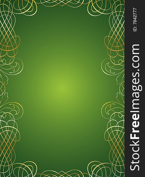 Green Ornament Background