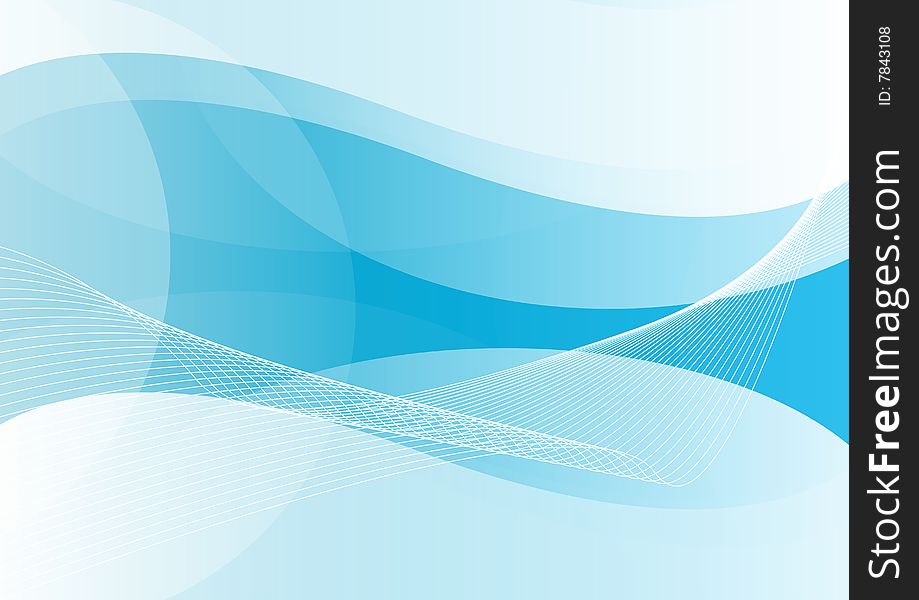 Abstract wavy style blue lined background. Abstract wavy style blue lined background