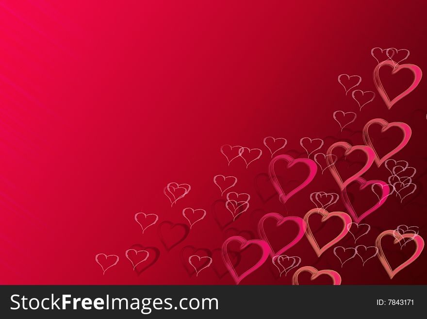 Abstract valentine background with space for text