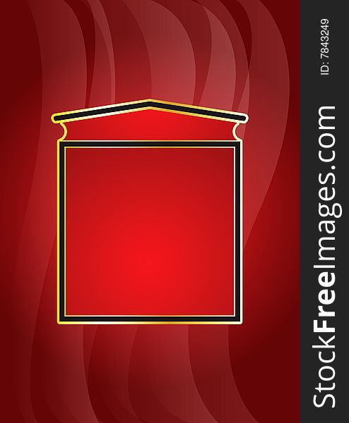 Royal red frame in abstract background. Royal red frame in abstract background