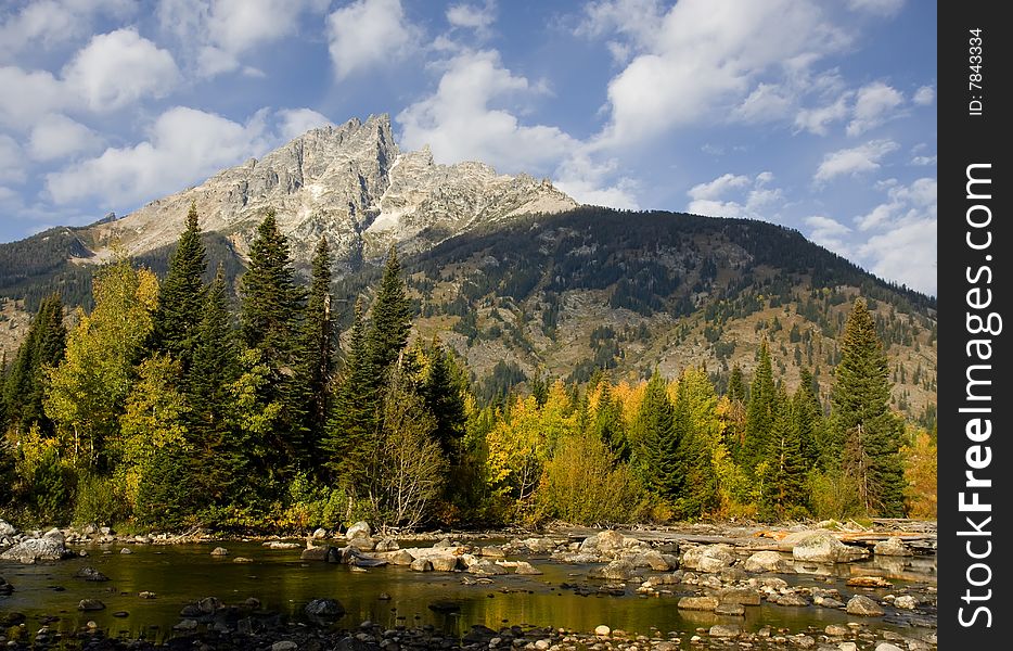 River and mountains in Grand Teton National Park