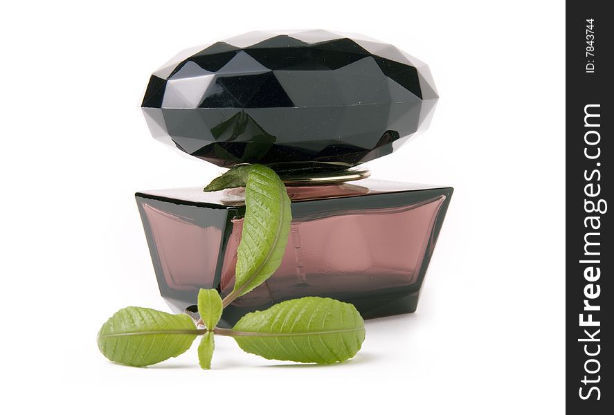 Perfume With Green Leafs