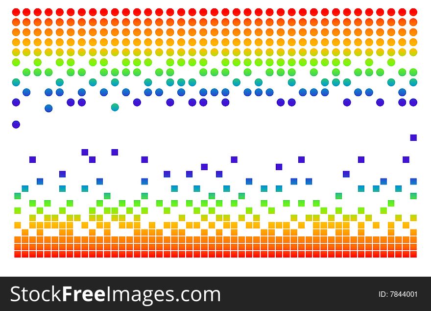 Vector illustration of various colorfull pixels. Vector illustration of various colorfull pixels