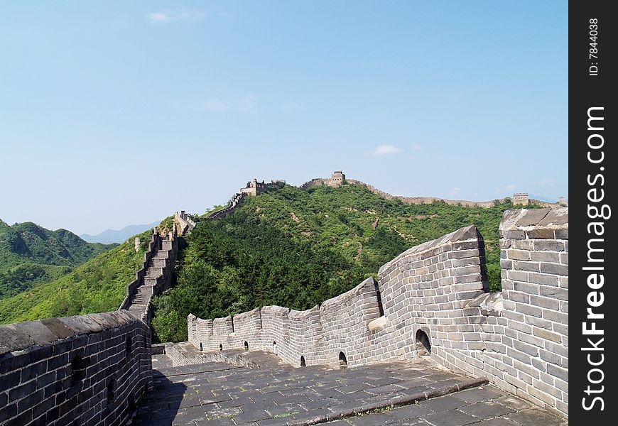 Great Wall of China on a sunny day, no people as well. Great Wall of China on a sunny day, no people as well.