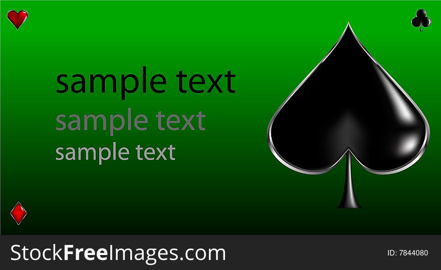 vector illustration of Poker cards signs