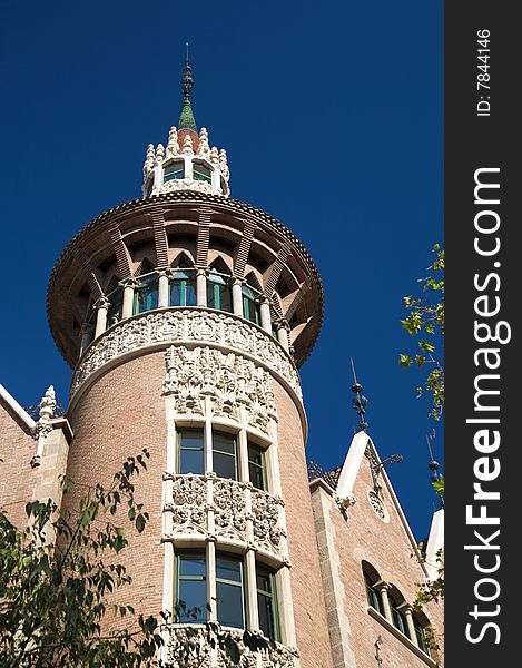 Detail of terrades house in barcelona catalonia spain. Detail of terrades house in barcelona catalonia spain