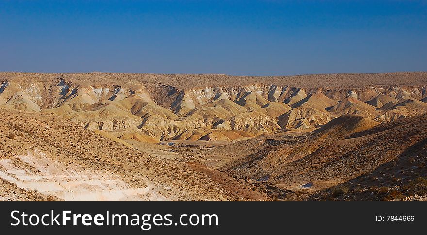 Panoramic view of Negev Desert, Israel