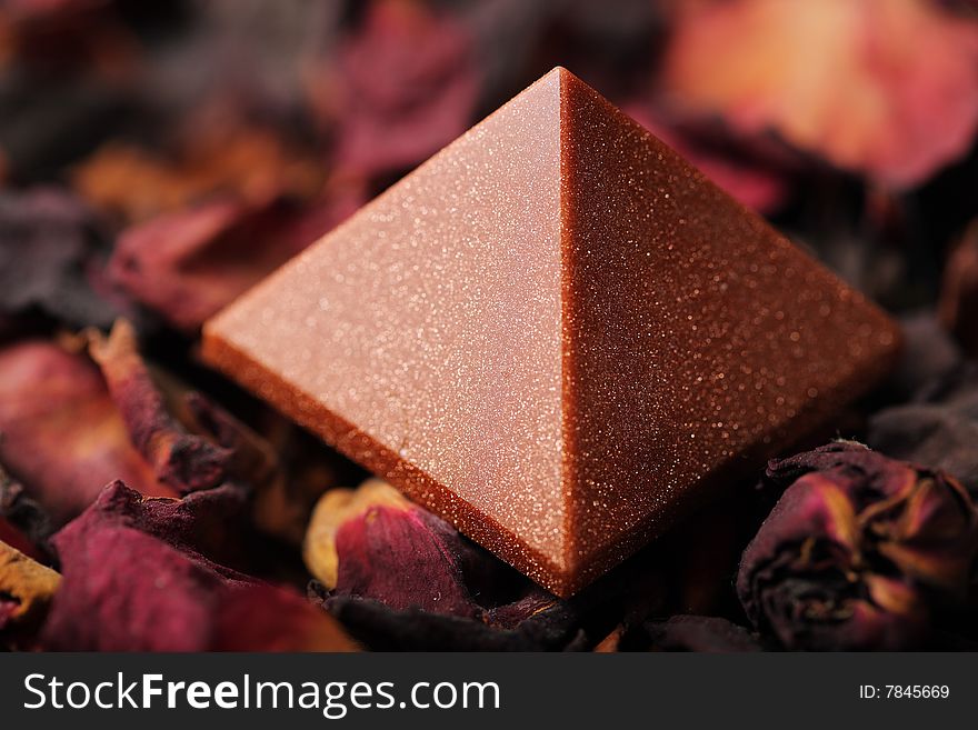 Dry petals rose pyramid texture. Dry petals rose pyramid texture