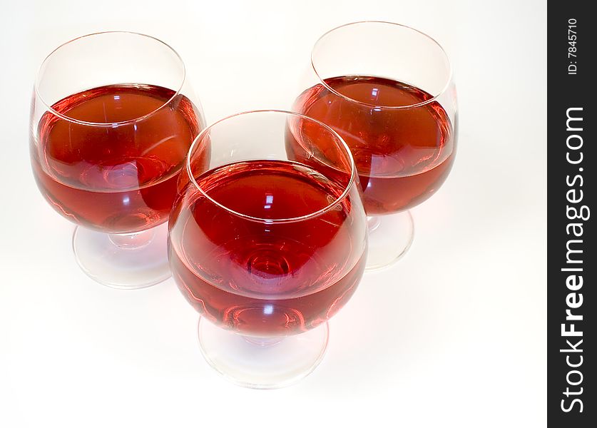 Three Crystal Wine-glassful