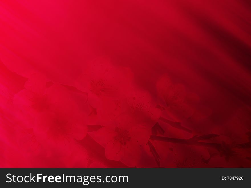 Abstract background with floral design