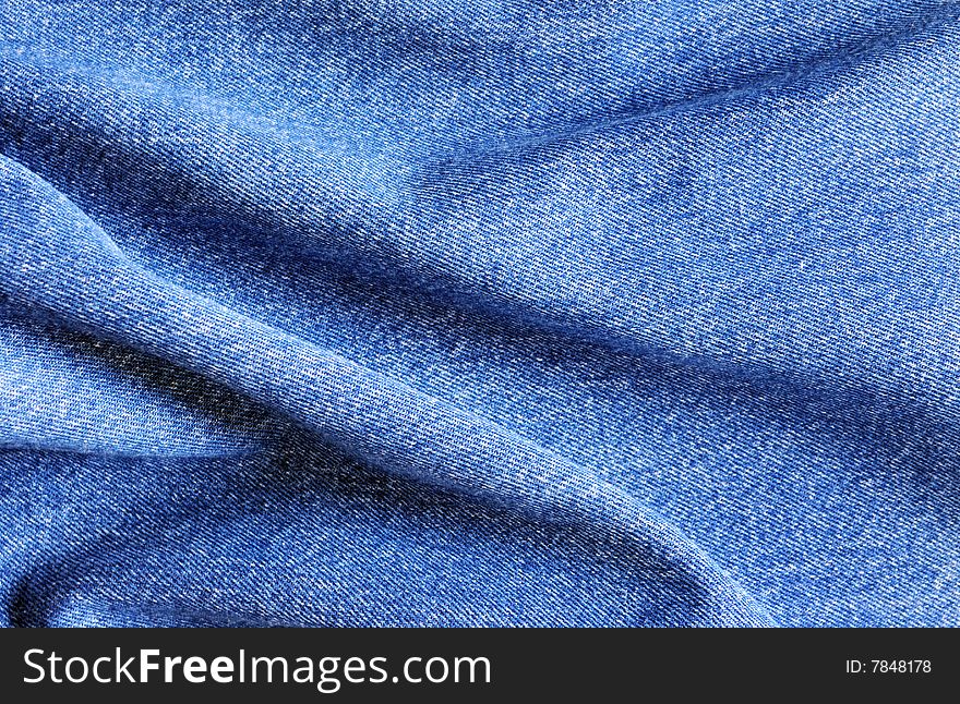 Texture of blue cotton