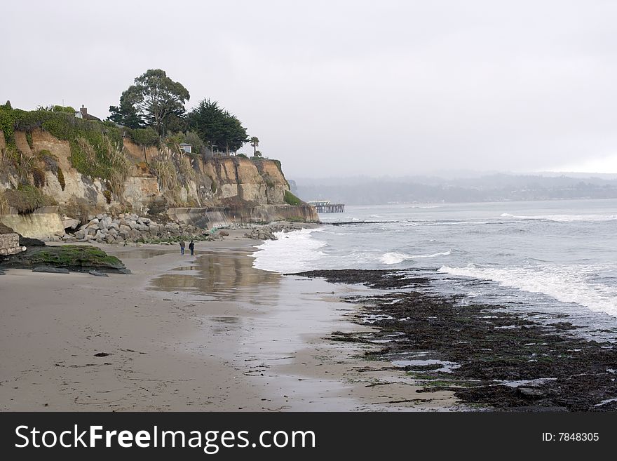 A Cliff On The Ocean In Capitola California