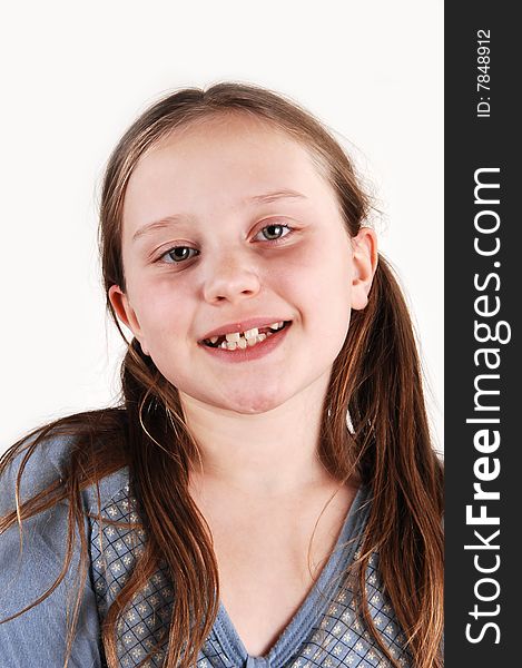 Young Girl With Missing Teethes.