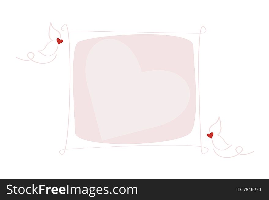 Note for love message - vector illustration. Note for love message - vector illustration