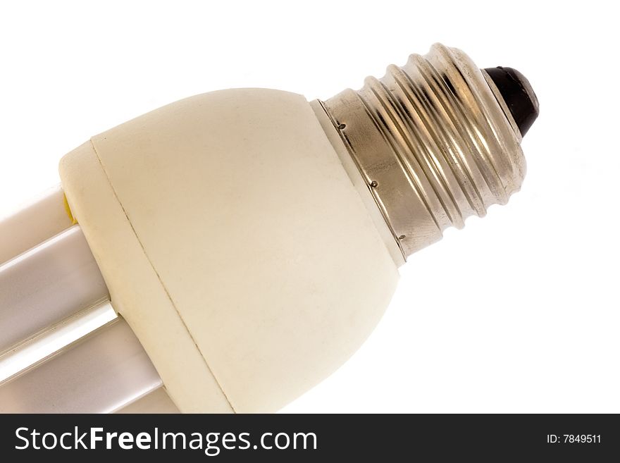 Electrical fluorescent  lamp on a isolated