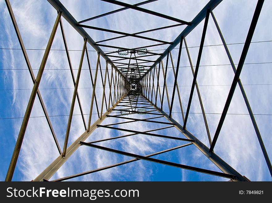 Inside of electricity tower