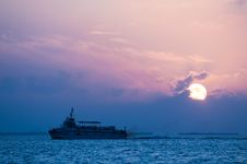 Morning Ferry Royalty Free Stock Image Morning Ferry Royalty Free Stock Image
