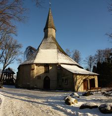 Winter Church Royalty Free Stock Image