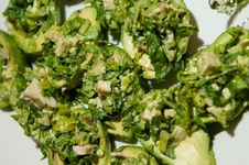 Avocado Halves Topped With Fresh Chicken Salad Royalty Free Stock Photo Avocado Halves Topped With Fresh Chicken Salad Royalty Free Stock Photo