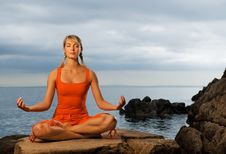 Woman Doing Yoga Exercise Stock Photos Woman Doing Yoga Exercise Stock Photos