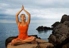 Woman Doing Yoga Exercise Royalty Free Stock Photos Woman Doing Yoga Exercise Royalty Free Stock Photos