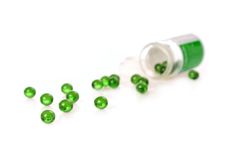 Green Gel Pills Royalty Free Stock Image