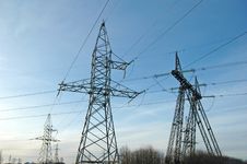Electric Power Lines Royalty Free Stock Photos Electric Power Lines Royalty Free Stock Photos