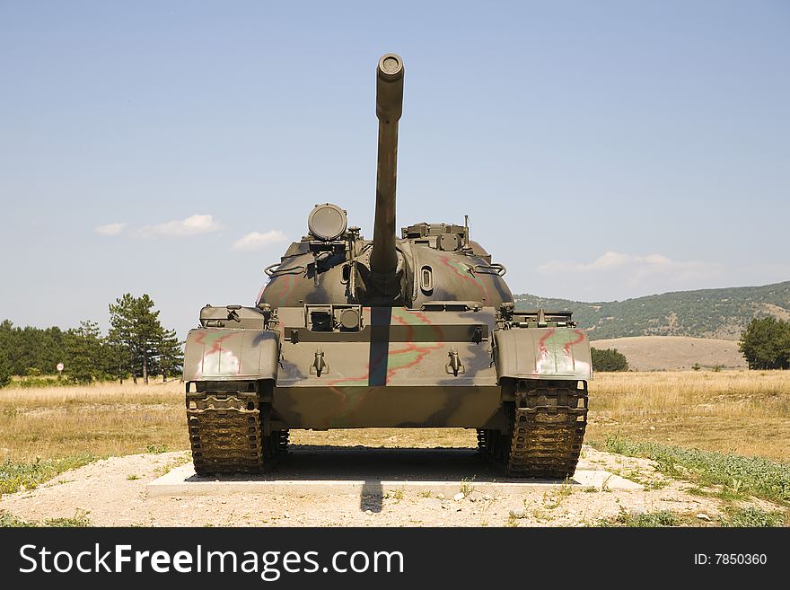 Heavy tank T-80 in Croatia - leftover after civil war. Heavy tank T-80 in Croatia - leftover after civil war