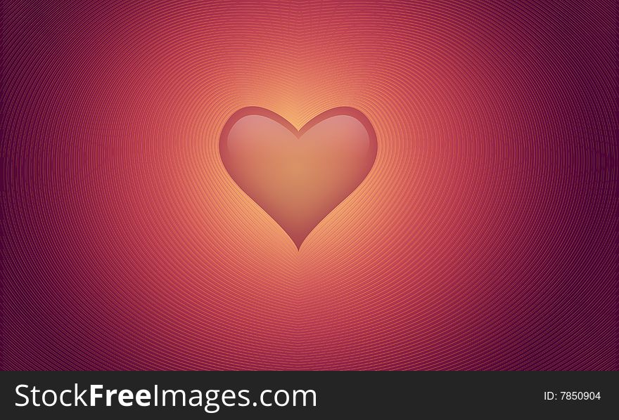 Beauty heart sign bright colored