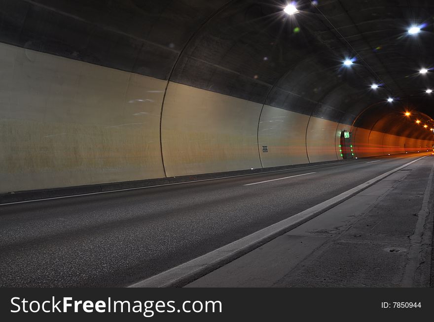 It was taken in a 3 km tunnel in Alps, Austria