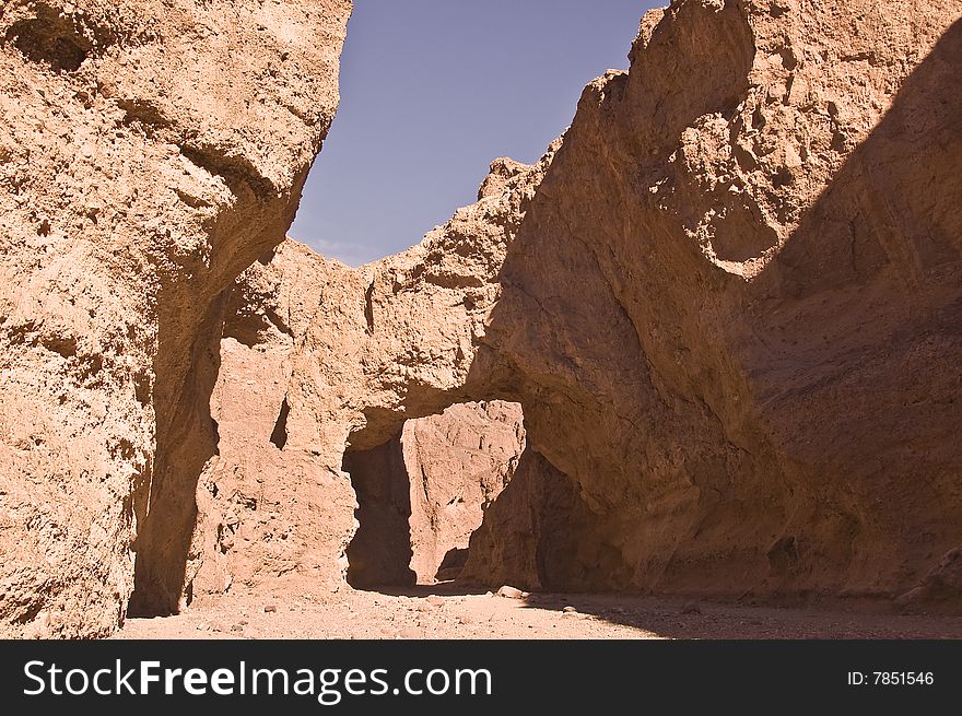 This is a picture of the Natural Bridge at Death Valley National Park.