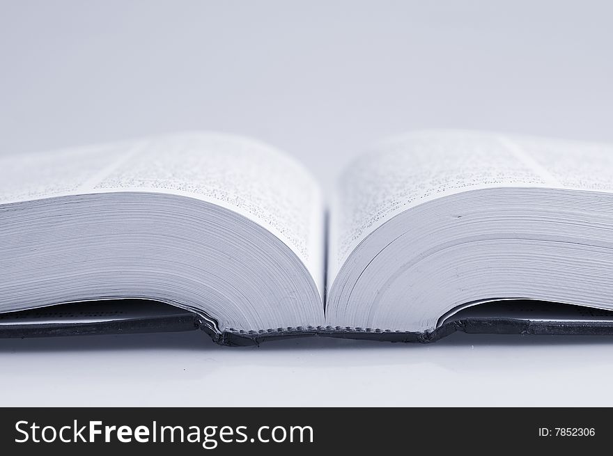 A macro picture of a book spine. A macro picture of a book spine