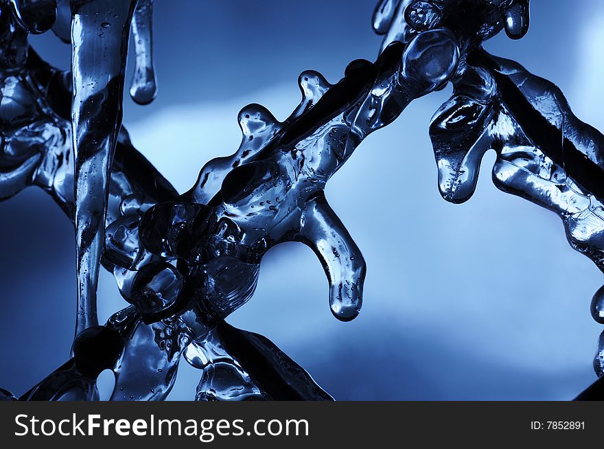 Ice on chain link fence. Ice on chain link fence