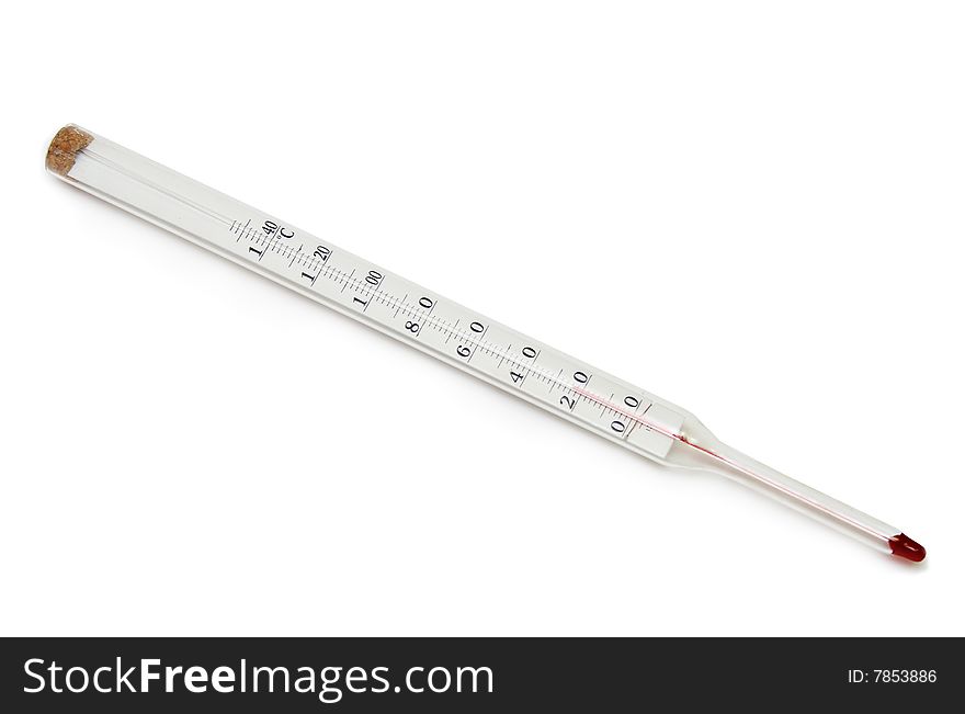 Thermometer on a white background