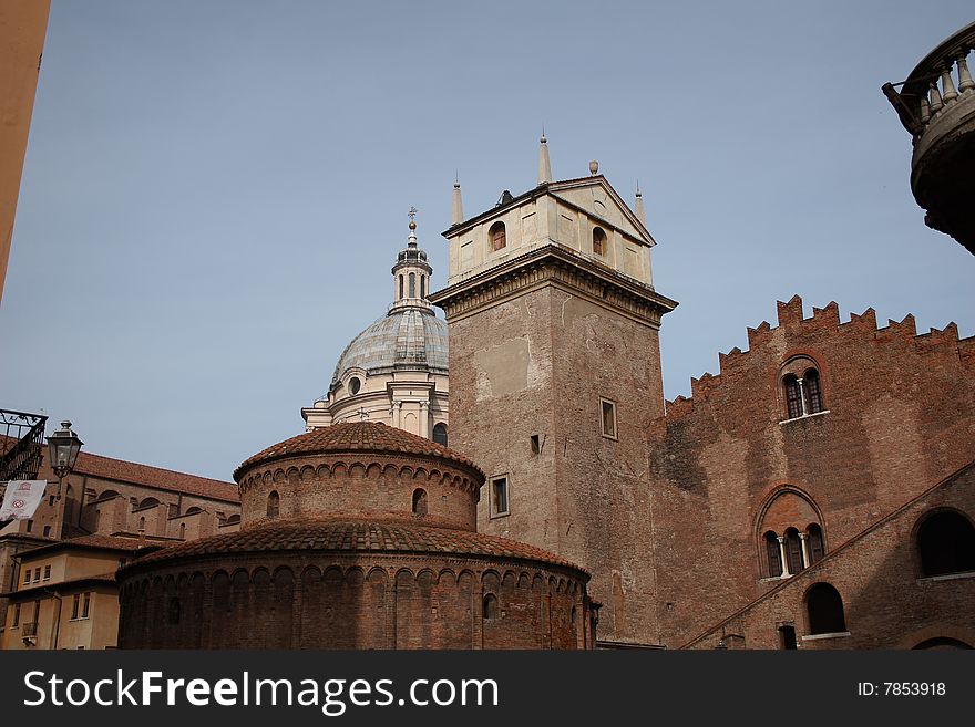 Historic buildings in Mantova, Lombardia, Italy.